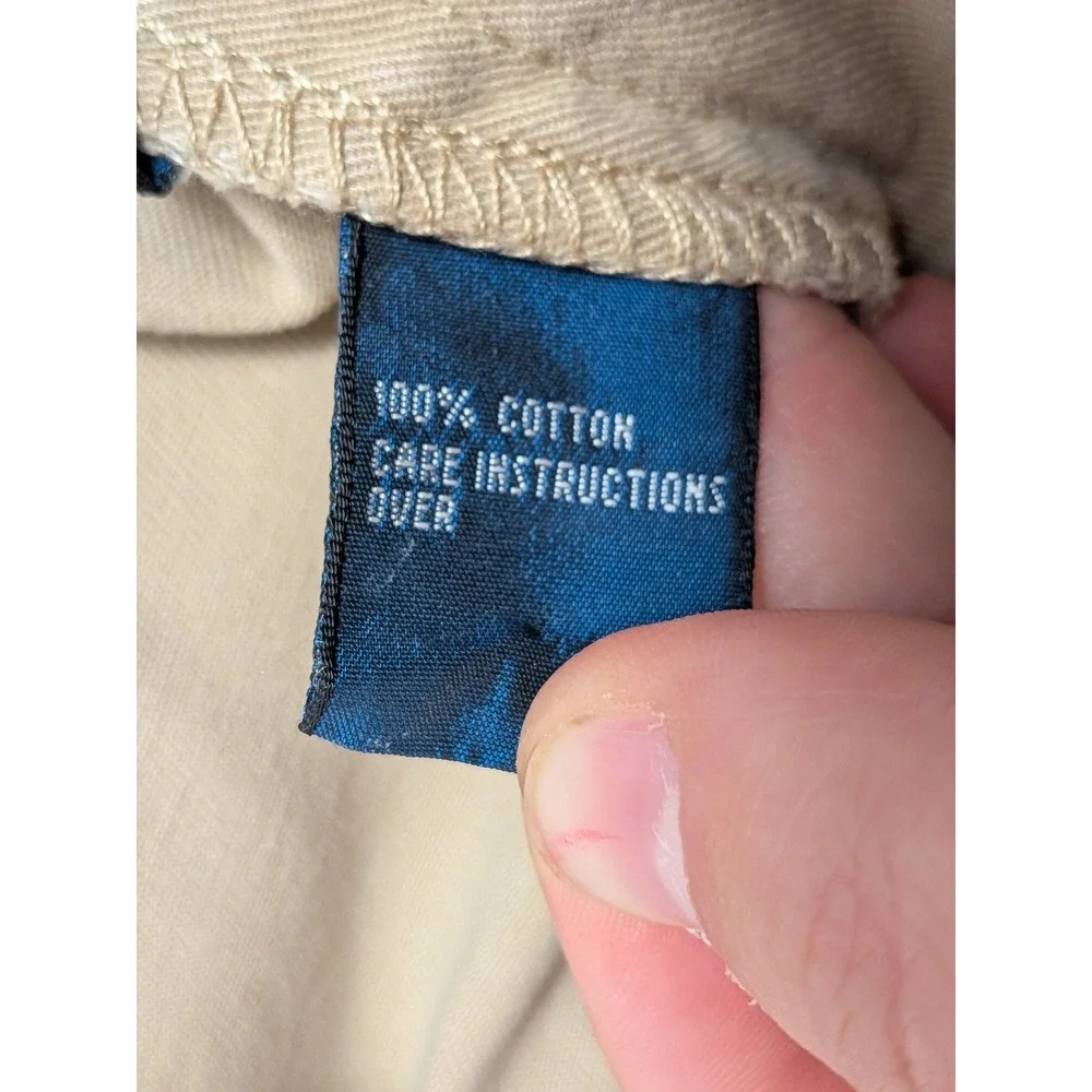 Polo Ralph Lauren Men's 34x32 Khaki Chino Pants Cotton Flat Front Prep Office